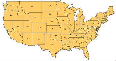 US Lottery Map